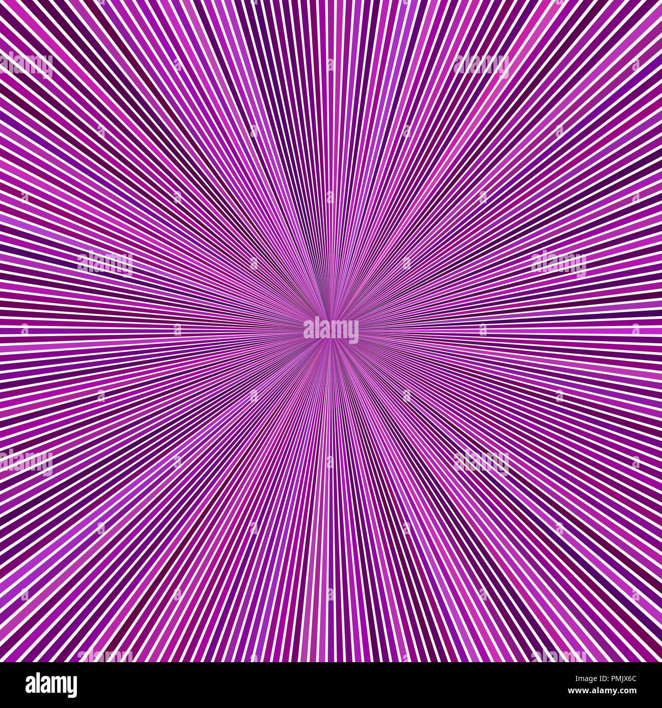 Purple abstract psychedelic starburst stripe background - vector explosion graphic Stock Vector