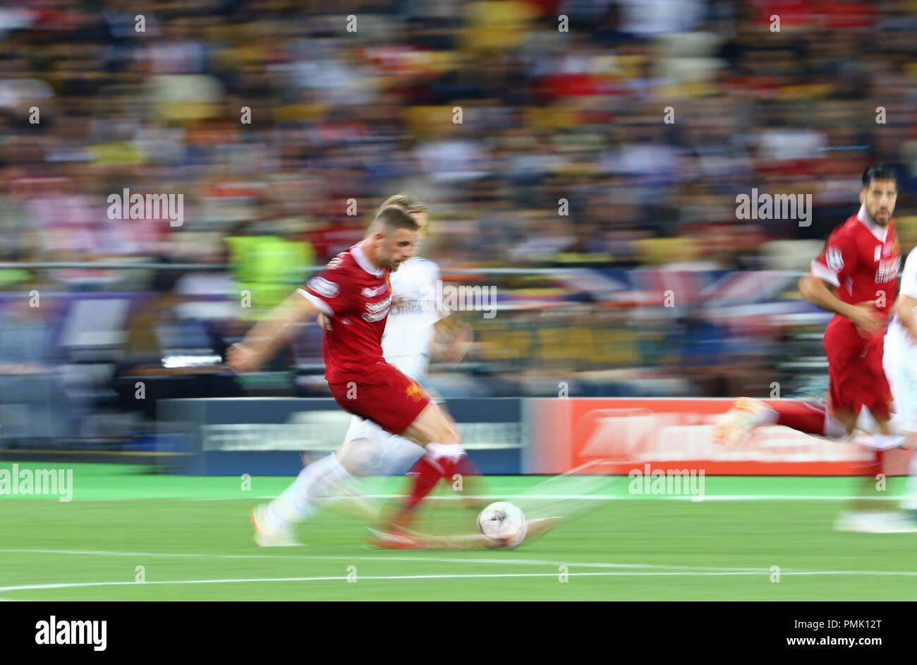 KYIV, UKRAINE - MAY 26, 2018: Jordan Henderson of Liverpool in action during the UEFA Champions League Final 2018 game against Real Madrid at NSC Olim Stock Photo