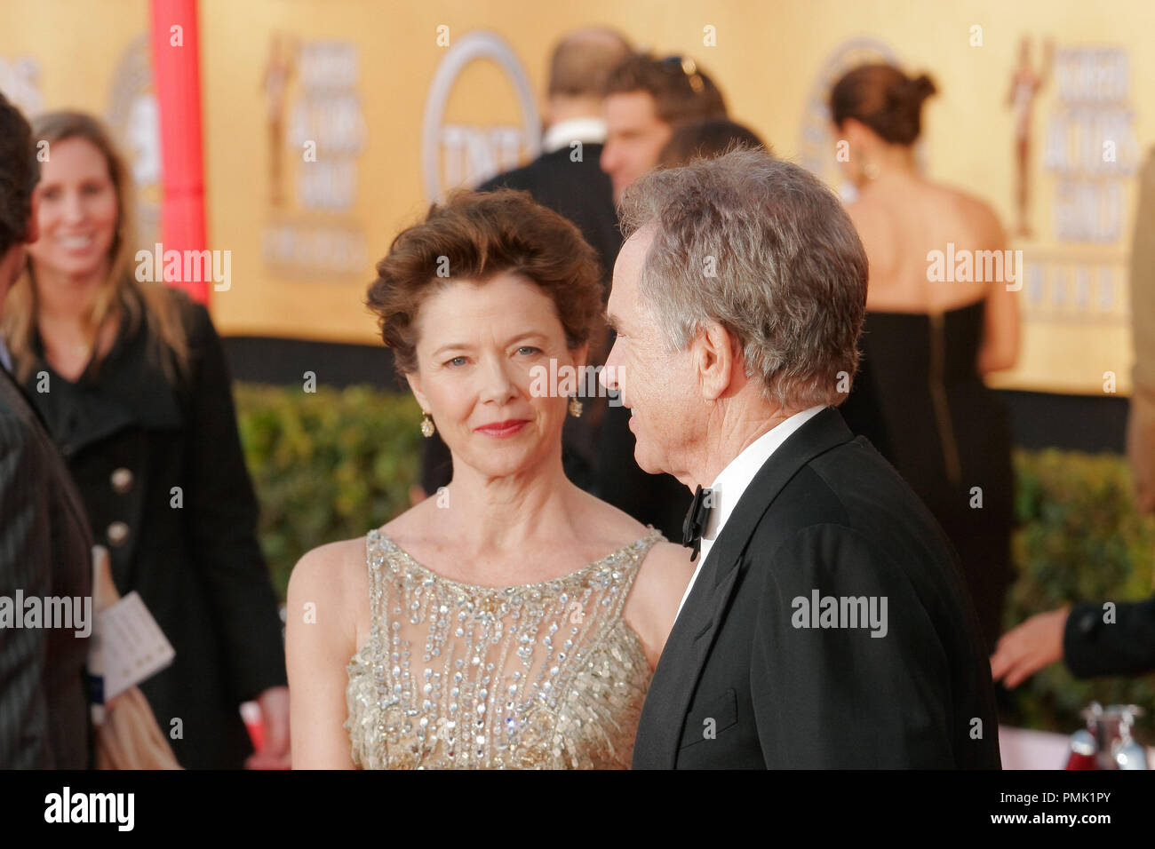Annette Bening and Warren Beatty at the 17th Annual Screen Actors Guild Awards. Arrivals held at the Shrine Exposition Center in Los Angeles, CA, January 30, 2011. Photo by Joe Martinez / PictureLux Stock Photo