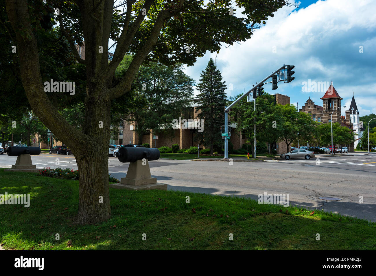 Cortland, NY, Corthouse Park Stock Photo Alamy