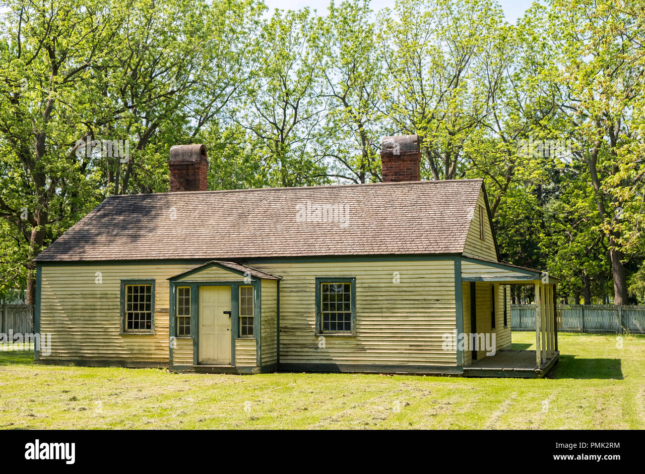 The Junior Commissariat Officer’s Quarters is located at Butler's Barrack in Niagara on the Lake, Ontario, Canada. Stock Photo
