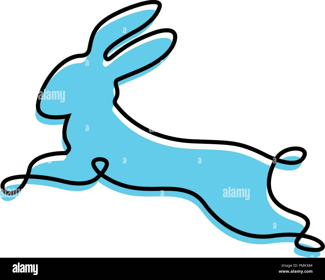 Rabbit logo template vector icon Stock Vector