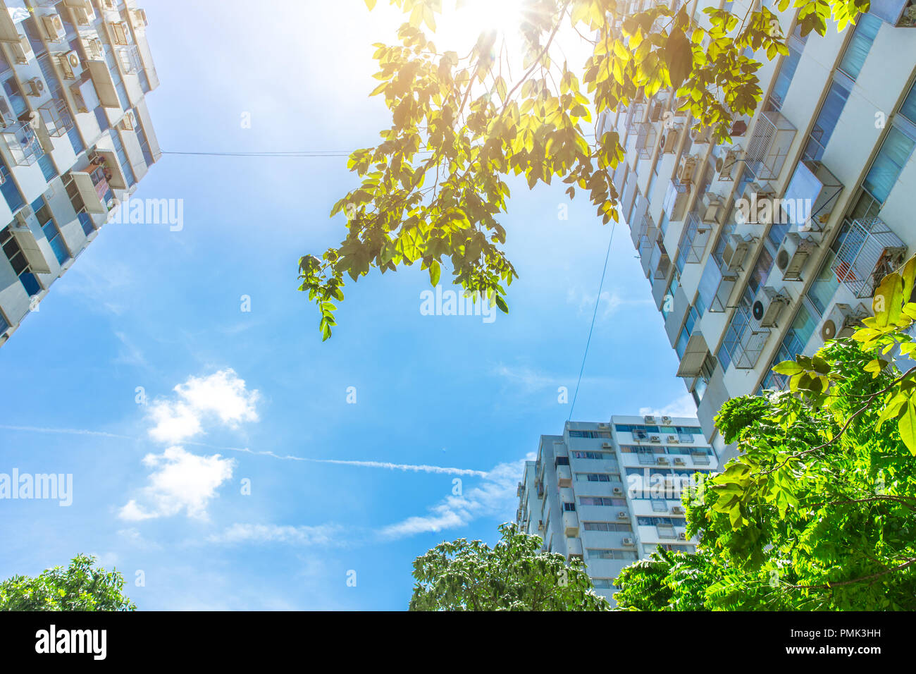 eco green community good environment and life quality of living city concept. Stock Photo