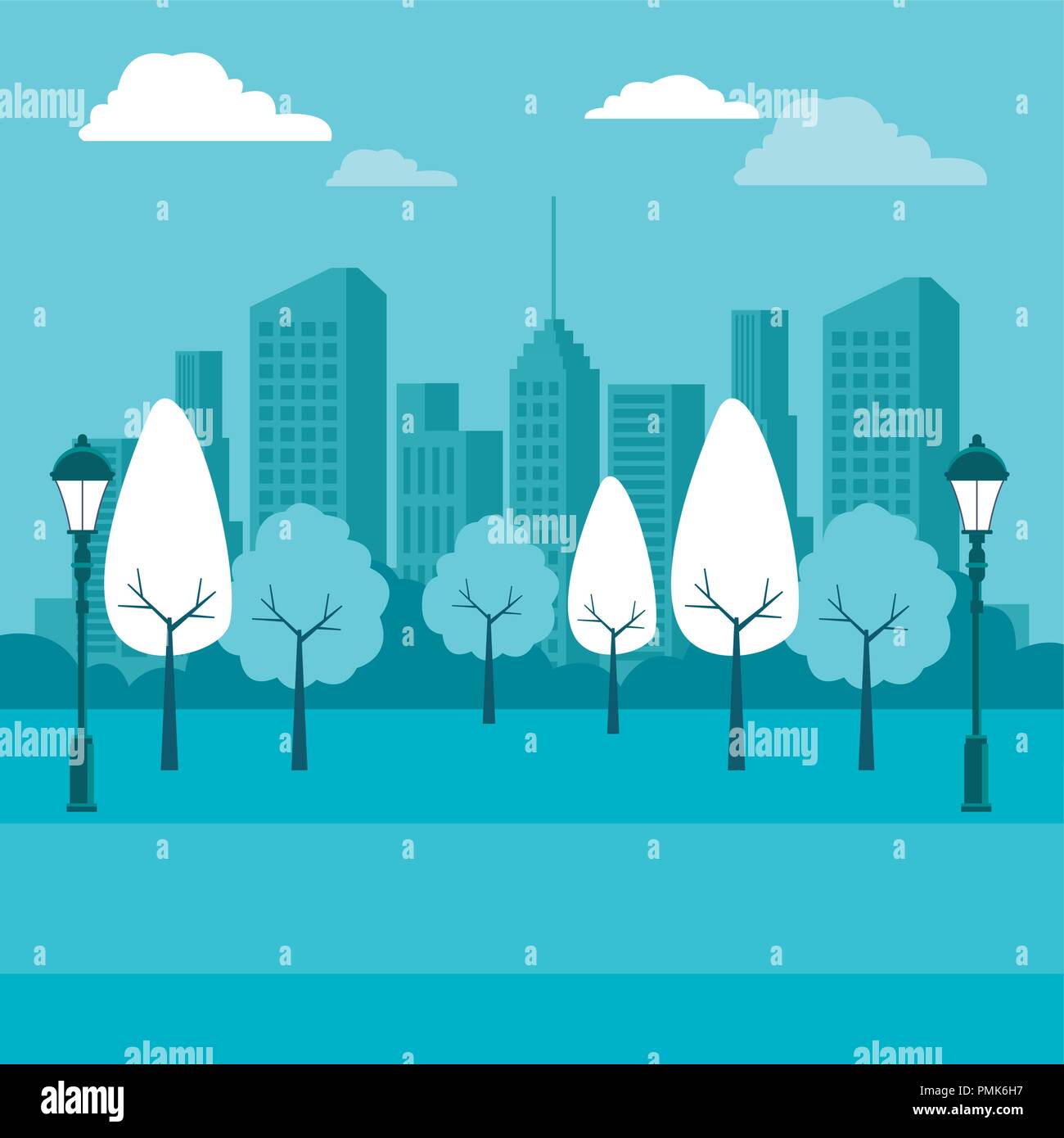City park scenery Stock Vector Image & Art - Alamy