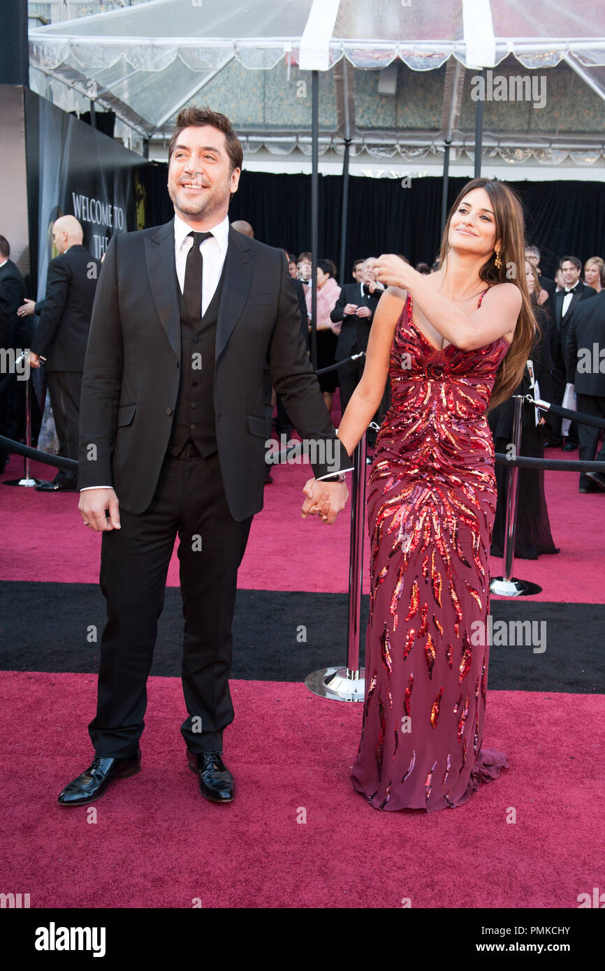 Javier Bardem, Oscar-nominee for Performance by an Actor in a Leading Role,  arrives with Penelope Cruz for the 83rd Annual Academy Awards at the Kodak Theatre in Hollywood, CA February 27, 2011.  File Reference # 30871 250  For Editorial Use Only -  All Rights Reserved Stock Photo