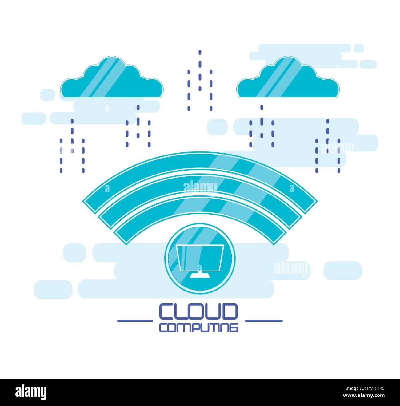 cloud computing with wifi connection vector illustration design Stock ...