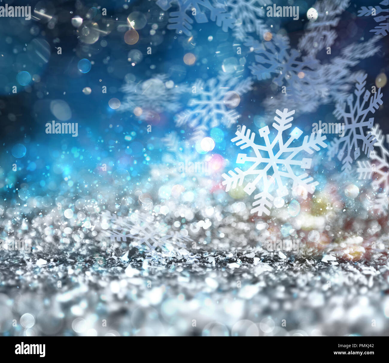 Glitter Snowflake In Snow Stock Photo, Picture and Royalty Free Image.  Image 11026853.