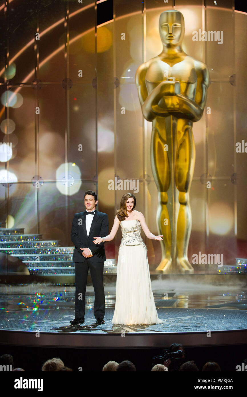 James Franco, Oscar-nominee for Performance by an Actor in a Leading Role, and Anne Hathaway host the 83rd Annual Academy Awards broadcast by the ABC Television Network from the Kodak Theatre in Hollywood, CA Sunday, February 27, 2011.  File Reference # 30871 358  For Editorial Use Only -  All Rights Reserved Stock Photo