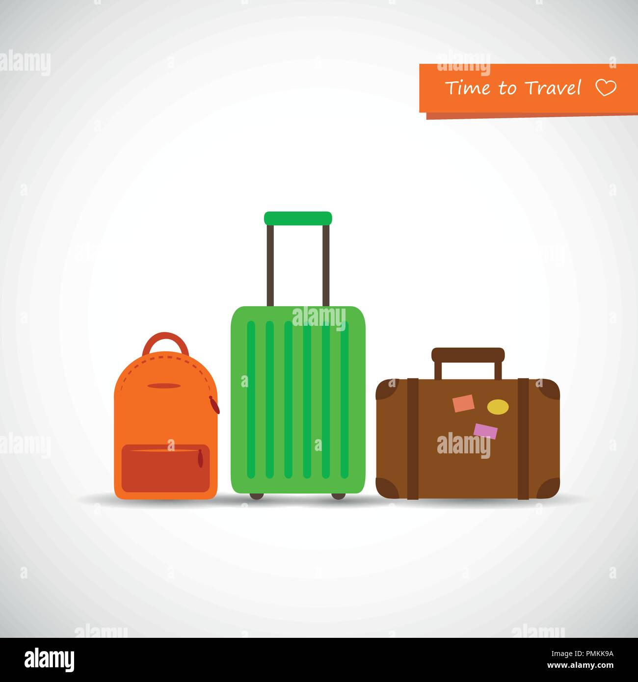 set of colorful travel suitcase vector illustration EPS10 Stock Vector