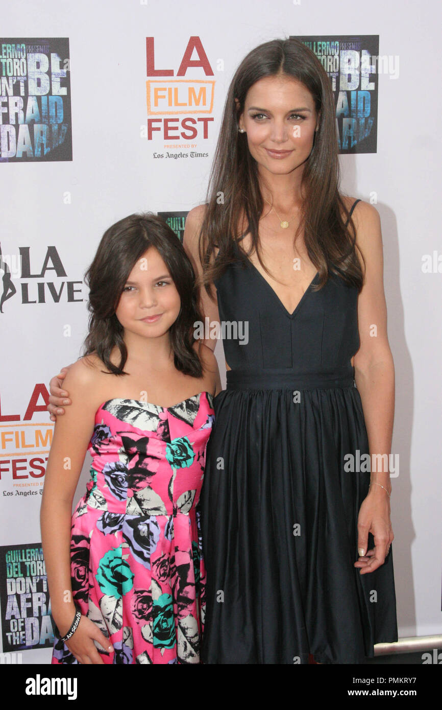 Bailee Madison and Katie Holmes at the Los Angeles Premiere of Film District's 'Don't Be Afraid of The Dark'. Arrivals held at the Regal Cinemas L.A. Live Stadium 14 in Los Angeles, CA, June 26, 2011. Photo by: Richard Chavez / PictureLux Stock Photo
