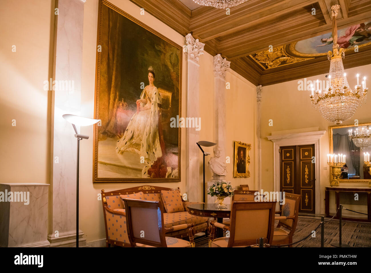 Amsterdam, JUL 22: Interior view of the Royal Palace Amsterdam on JUL 22, 2017 at Amsterdam, Netherlands Stock Photo