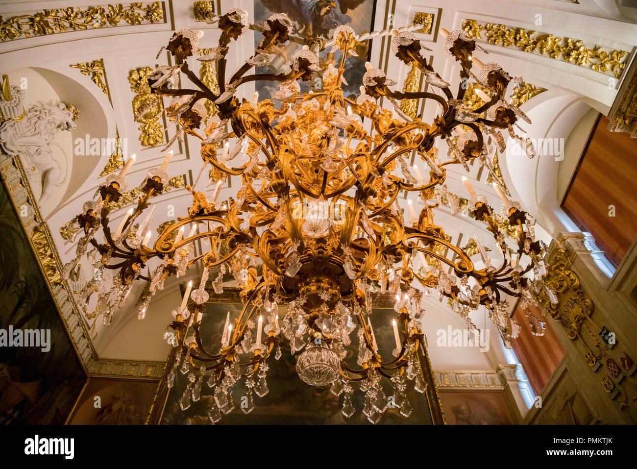 Amsterdam, JUL 22: Interior view of the Royal Palace Amsterdam on JUL 22, 2017 at Amsterdam, Netherlands Stock Photo