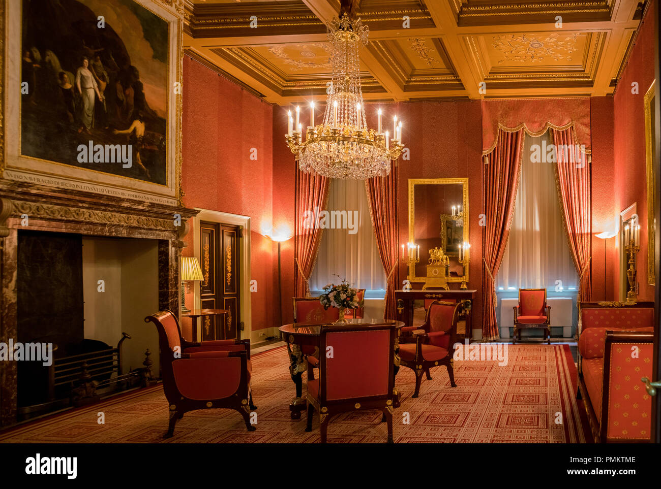 Amsterdam, JUL 22: Interior view of the Royal Palace Amsterdam on JUL 22, 2017 at Amsterdam, Netherlands Stock Photo