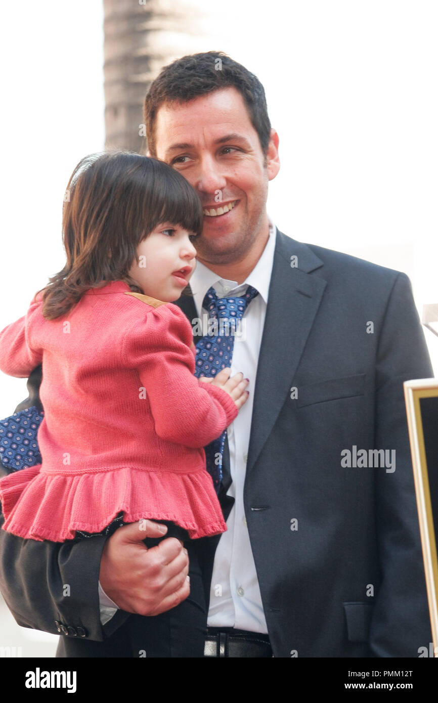 Adam Sandler with daughter Sunny Madeline at the Hollywood Chamber of(02)