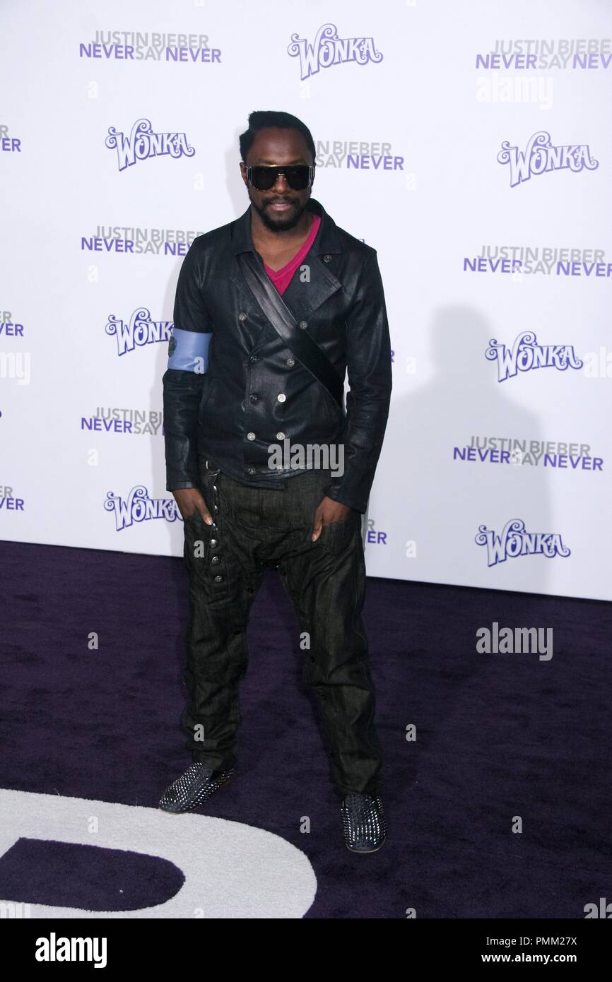 will.i.am  02/08/11 'Justin Bieber: Never Say Never' Premiere @Nokia Theatre L.A. Live Photo by Ima Kuroda /www.HollywoodNewsWire.net /PictureLux Stock Photo