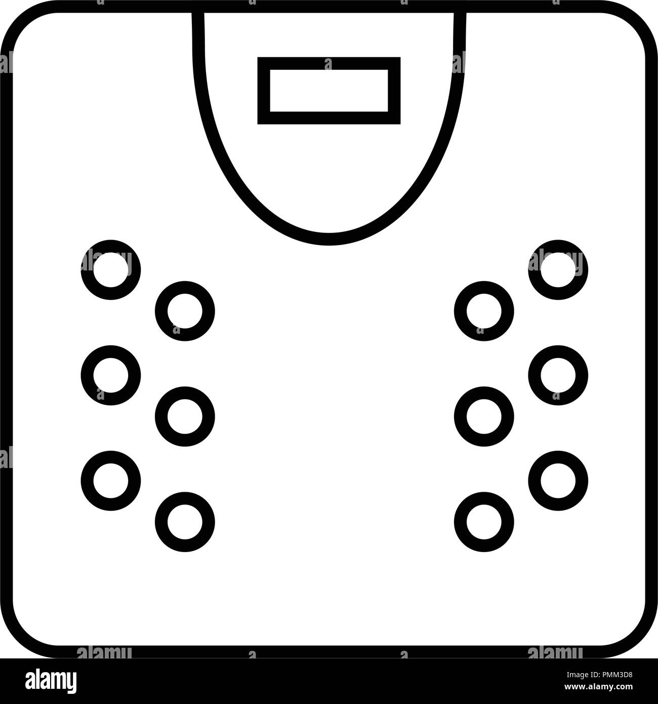 Scale icon - Outline illustration of a scale vector icon for the web - black Stock Vector