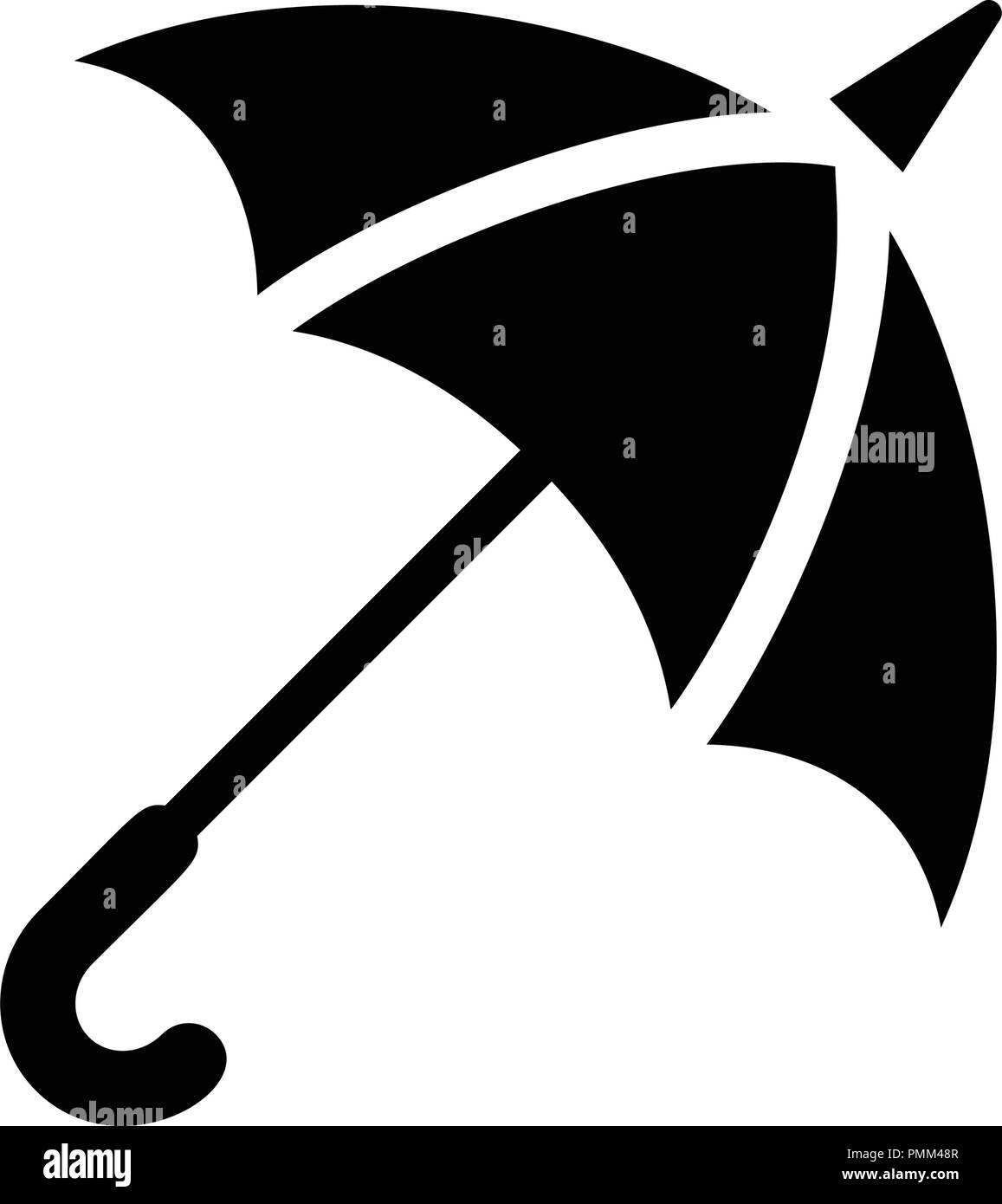 Umbrella Icon Vector Black Stock Vector Image & Art Alamy