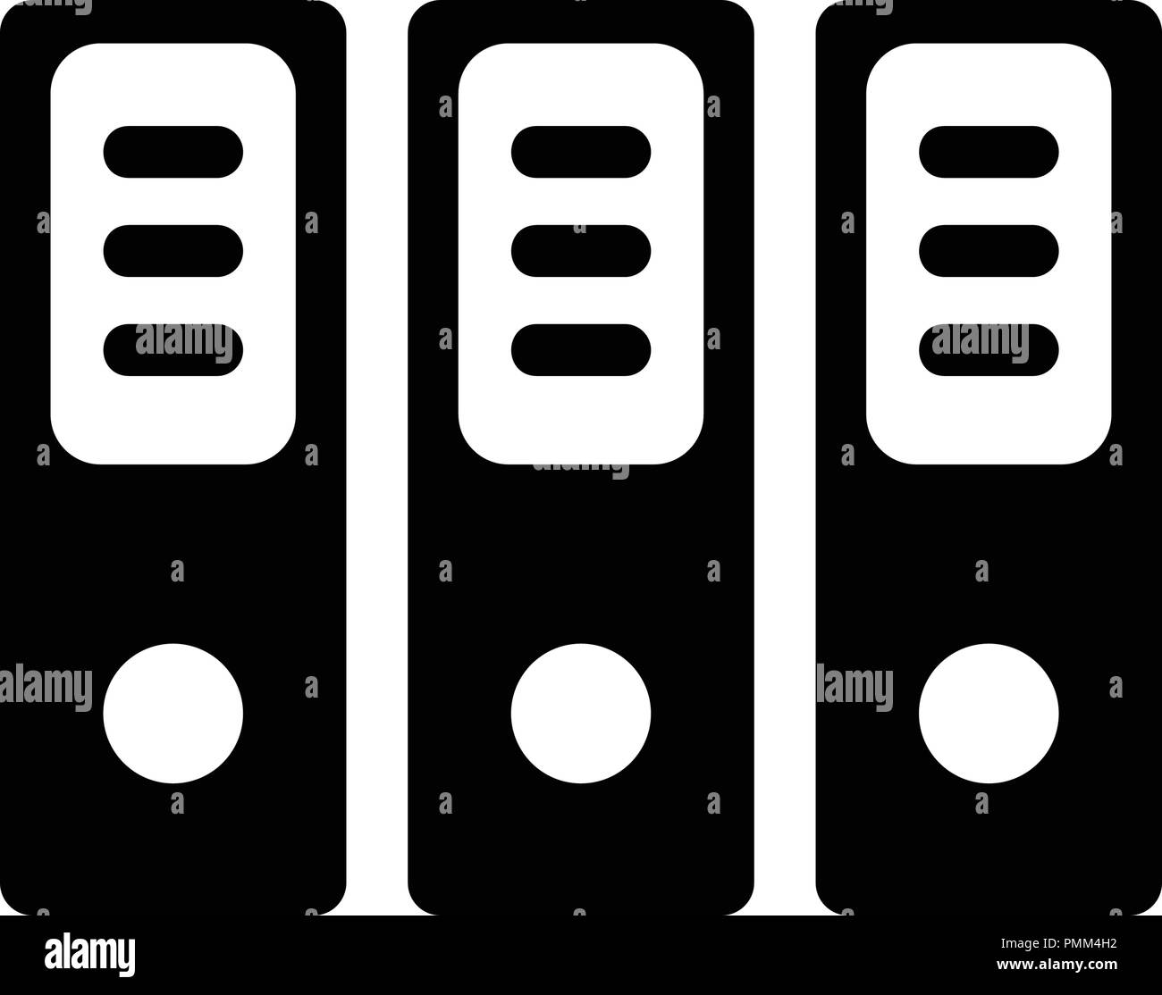 Office folders with papers and documents Black Stock Vector Image & Art ...