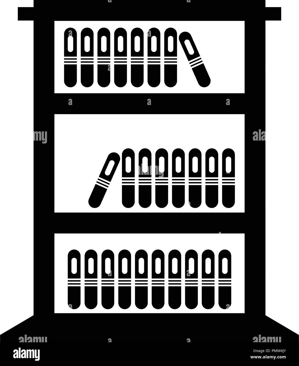 Office bookshelf Icon vector black Stock Vector Image & Art Alamy