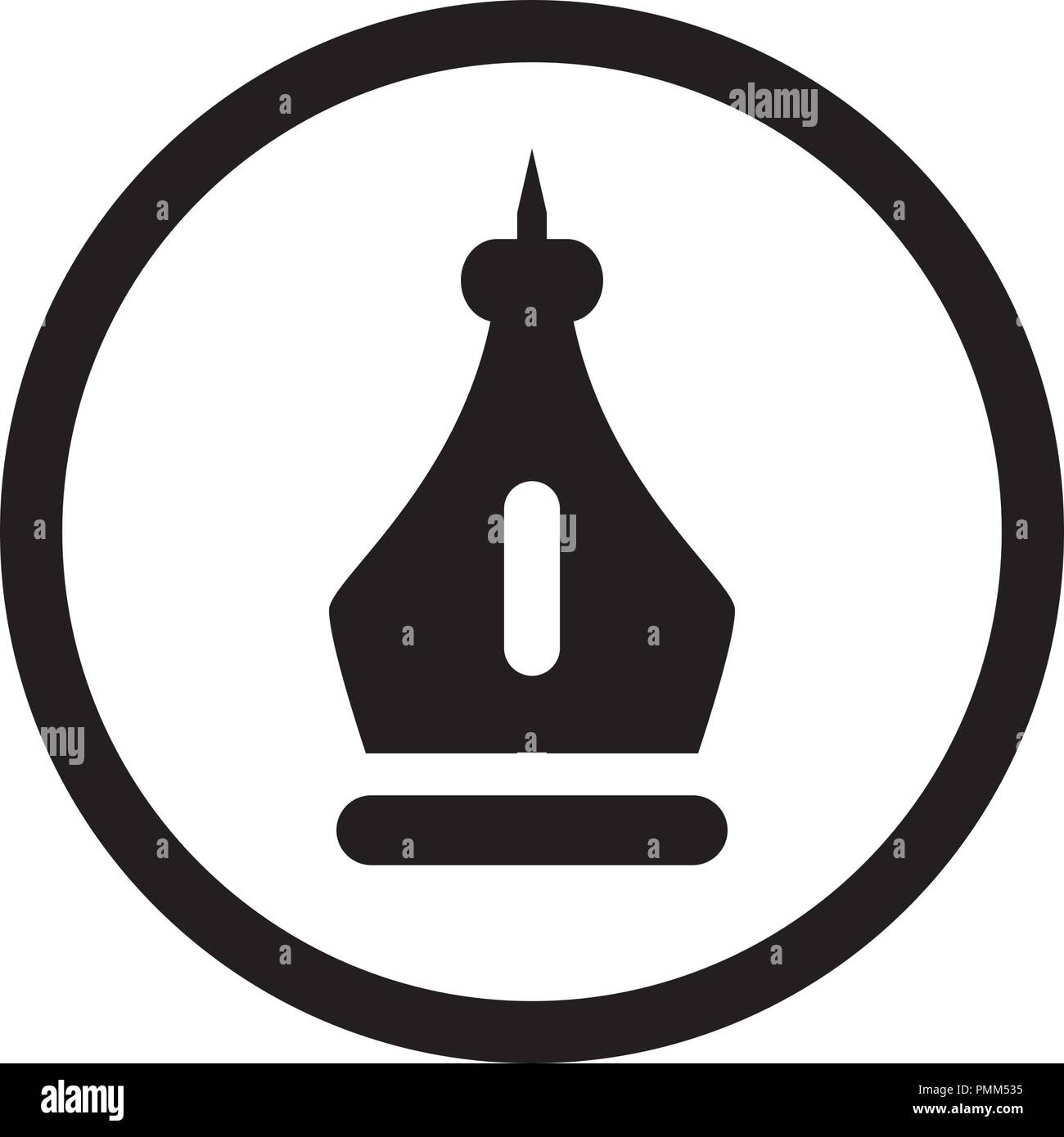Minimalist fountain pen nib icon hi-res stock photography and images ...