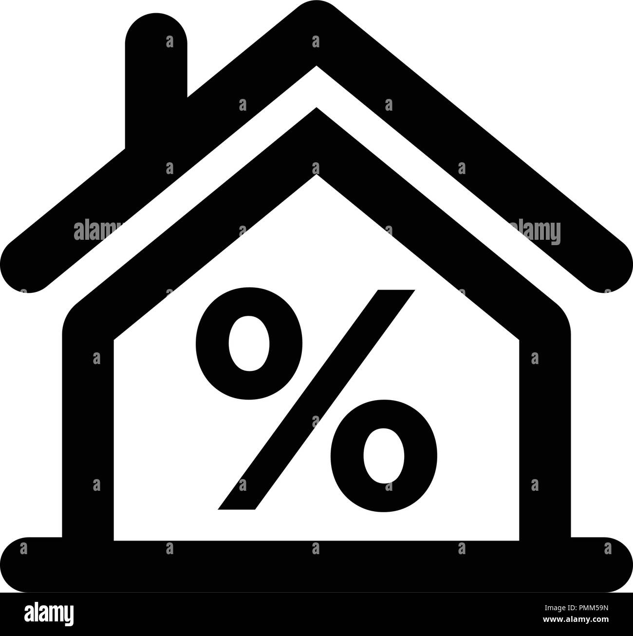 Discount house icon vector black Stock Vector Image & Art Alamy