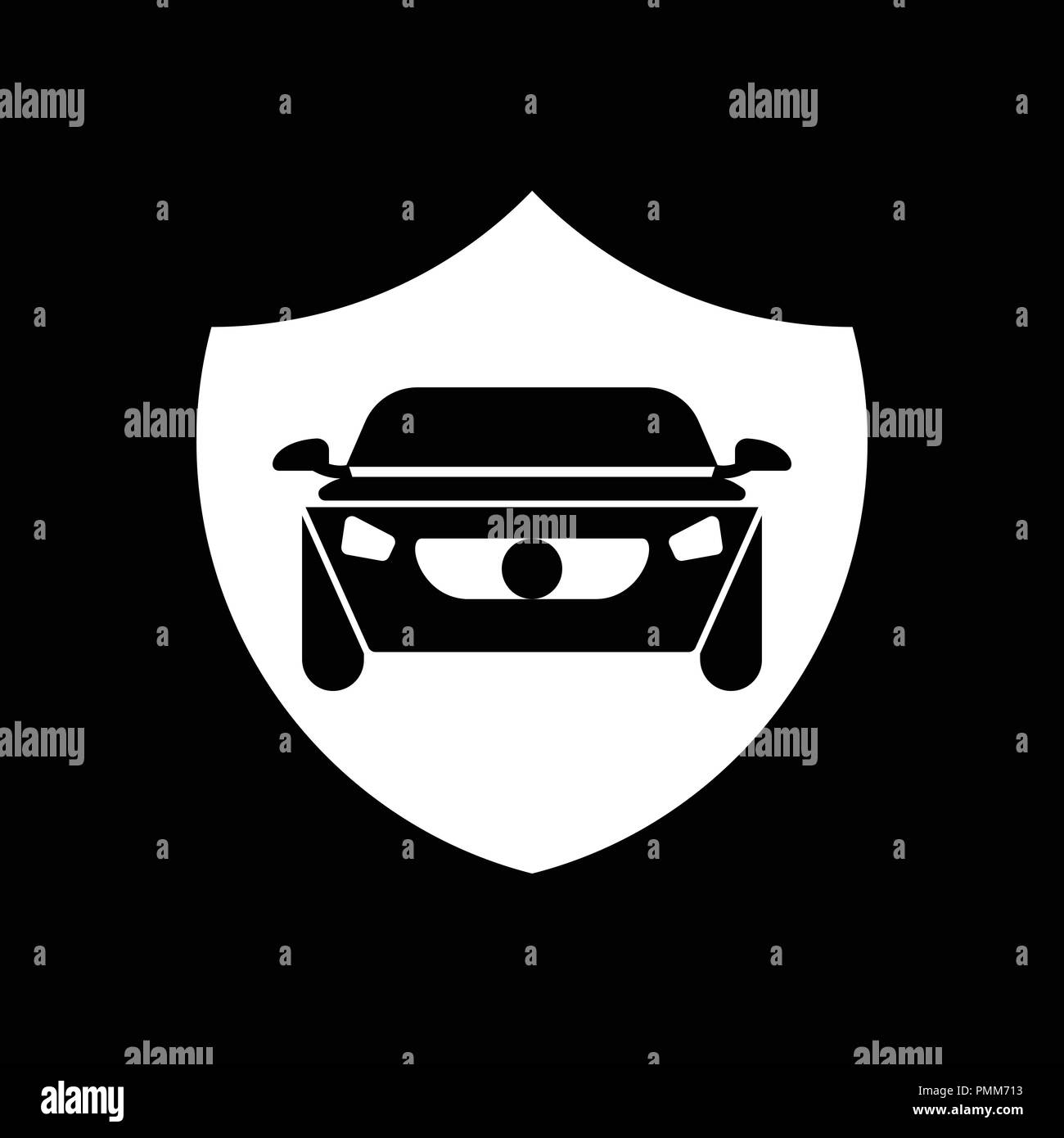 Car insurance icon Black and White Stock Photos & Images - Alamy