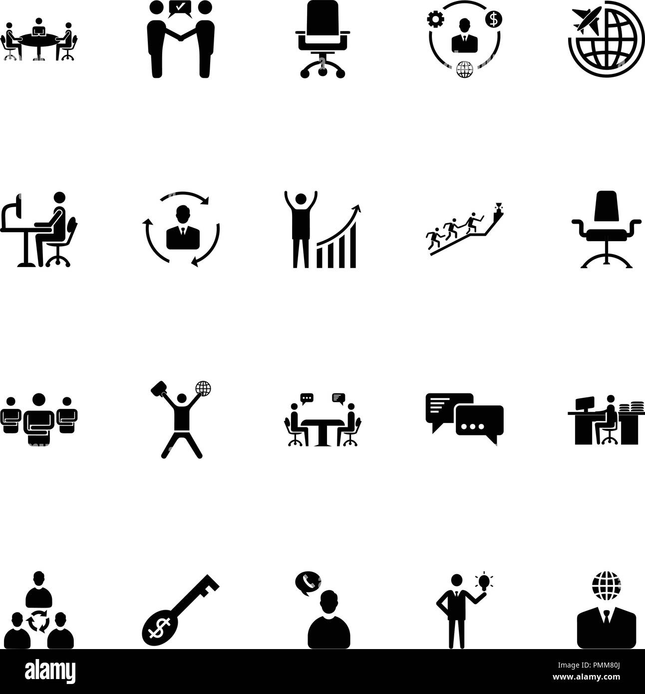 Business and management icons set vector black Stock Vector Image & Art ...