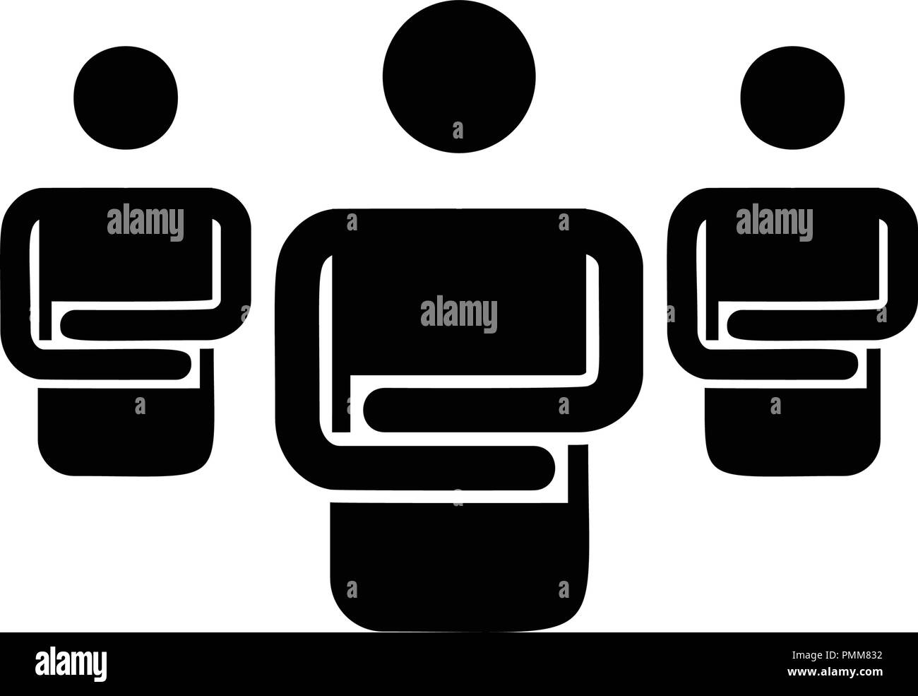 Teamwork black icon hi-res stock photography and images - Alamy