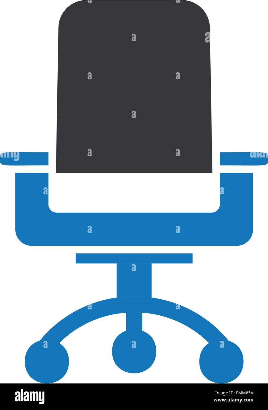 Modern office chair icon vector blue Stock Vector Image & Art Alamy