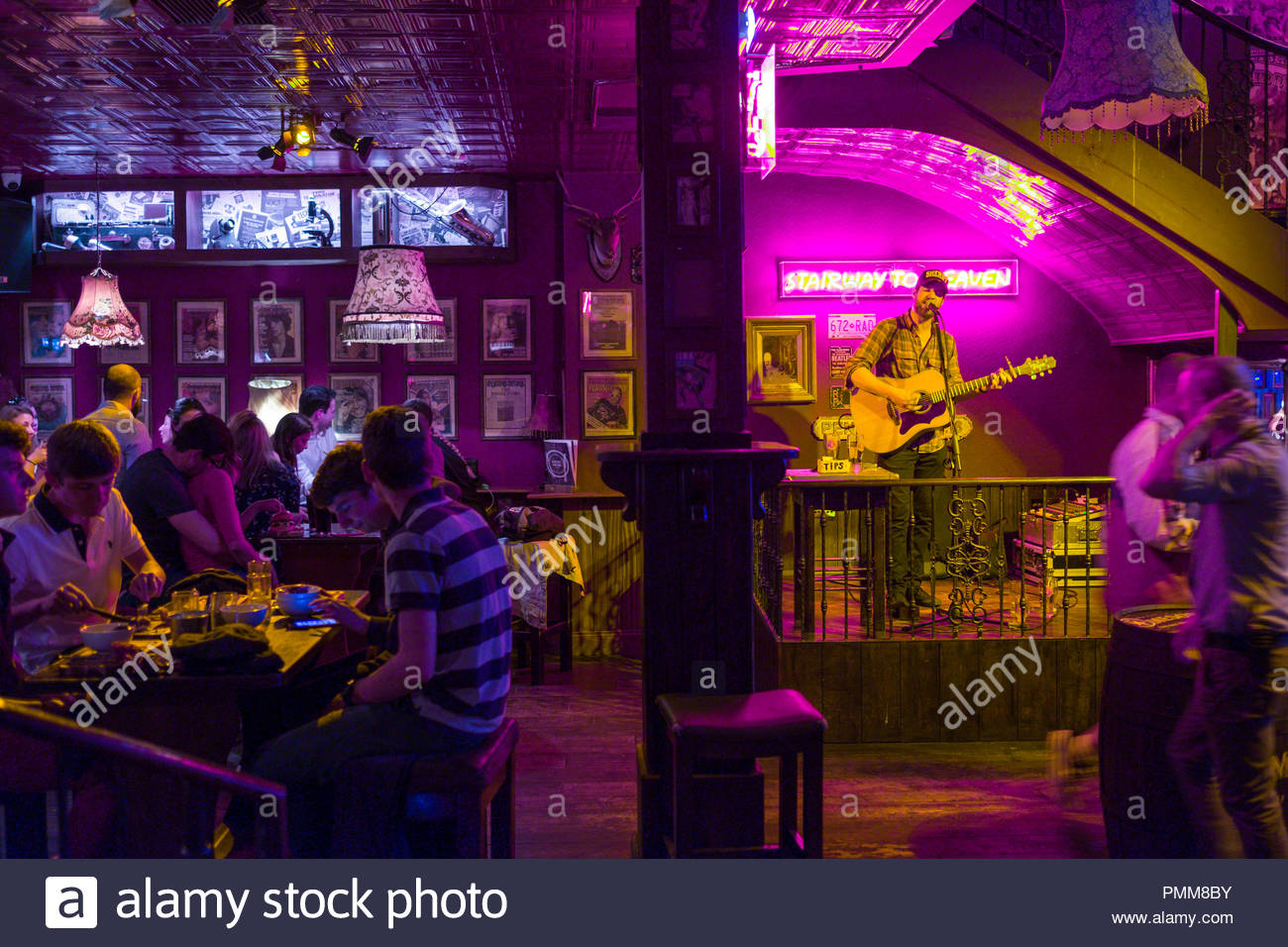 Guitarist Musician Performing In Bad Bobs Pub Temple Bar Dublin