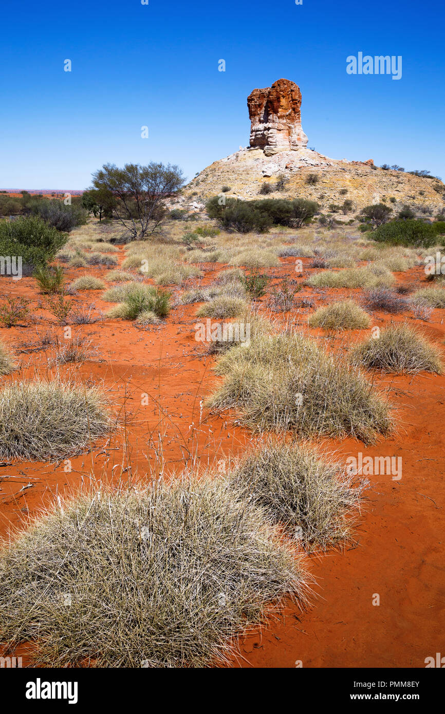 Castle Rock at Chambers Pillar (Itirkawarra), Northern Territory, Australia Stock Photo