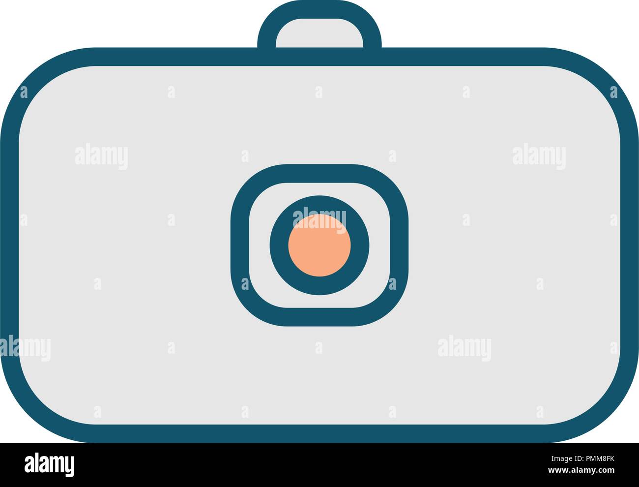 Photo camera linear mix colorful design vector icon Stock Vector