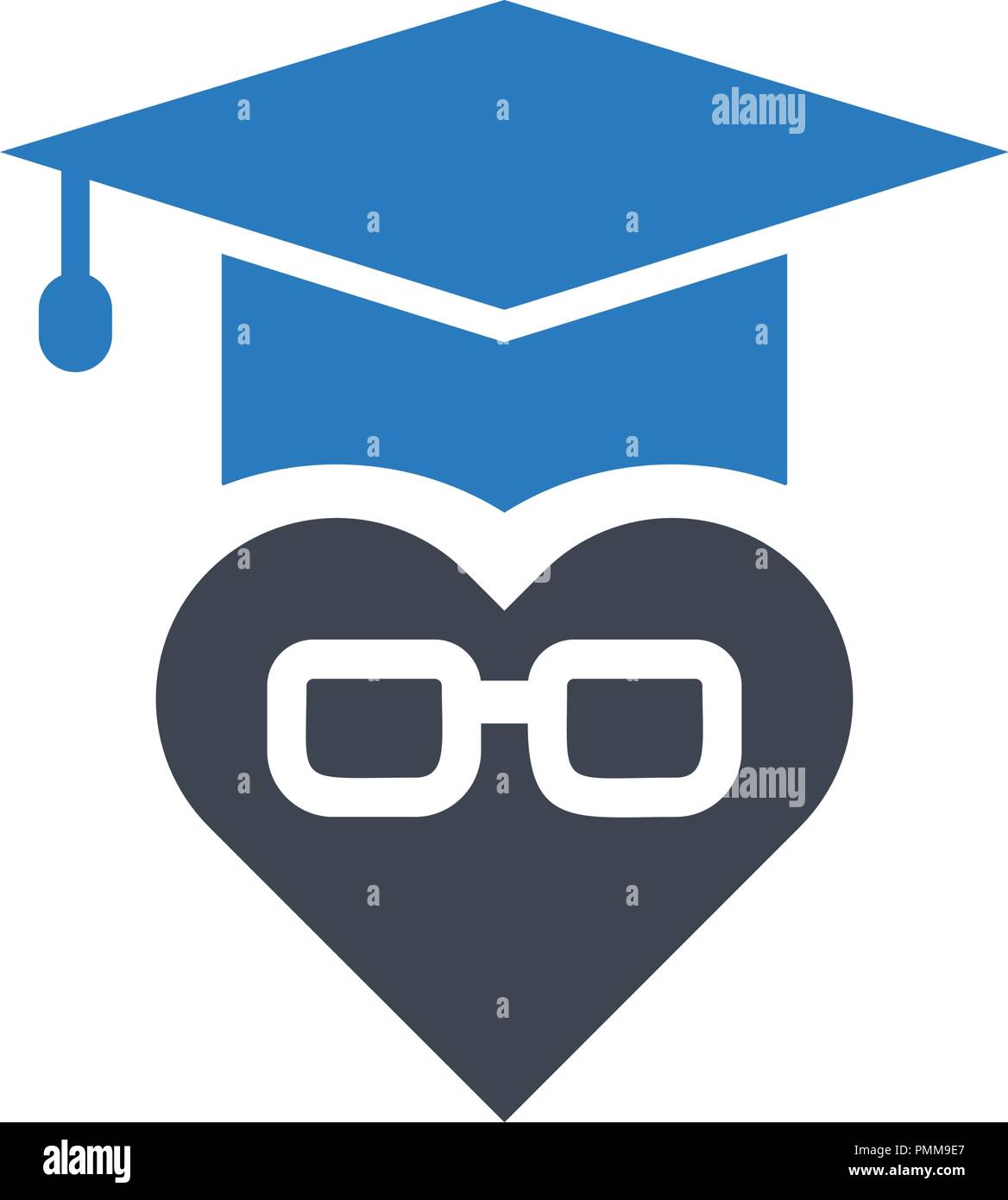 Icon Graduation Cap And Glasses The Concept Of Education And