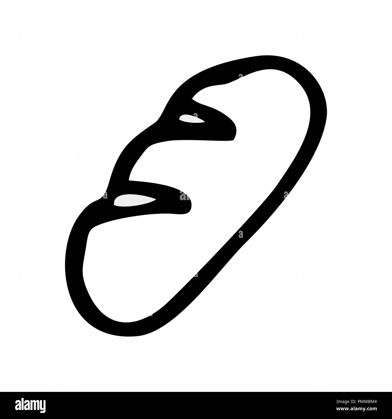 Freehand illustration of a loaf. Black outlines on white background ...