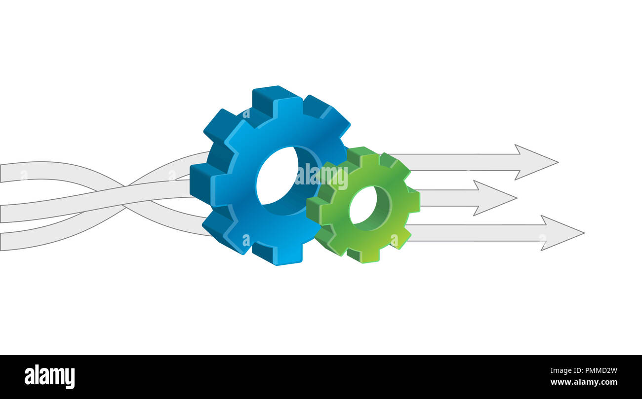 Input Output Gears sign vector illustration. isolated over a white ...