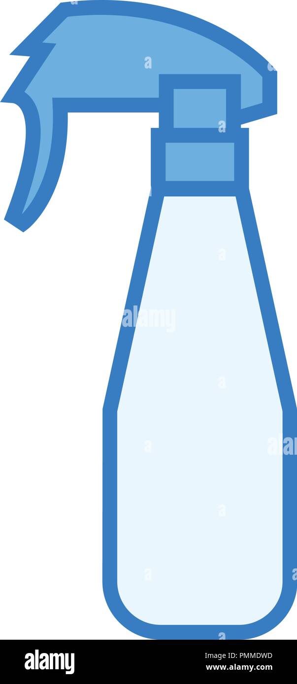 Sprayer icon in thin outline style - perfume Sprayer icon vector blue ...