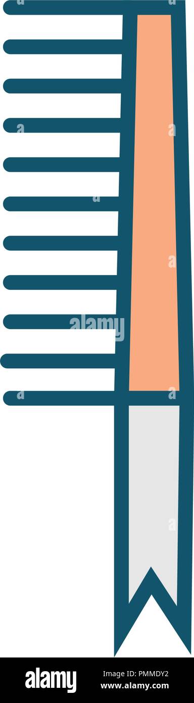 Comb icon vector - linear style colorful Stock Vector