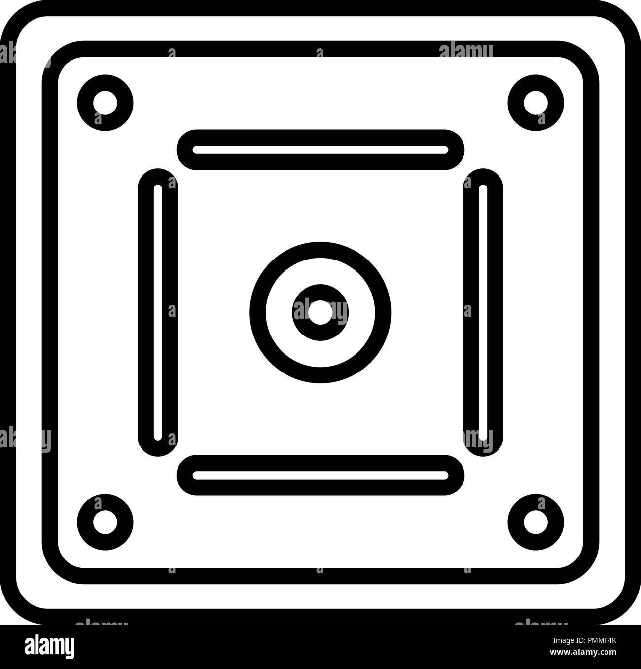 Vector Icon Of Carom Board Linear Style Stock Vector