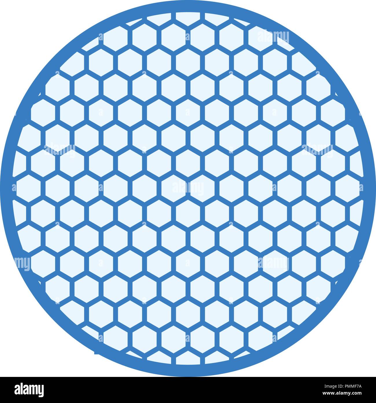 Line art golf ball icon vector blue Stock Vector