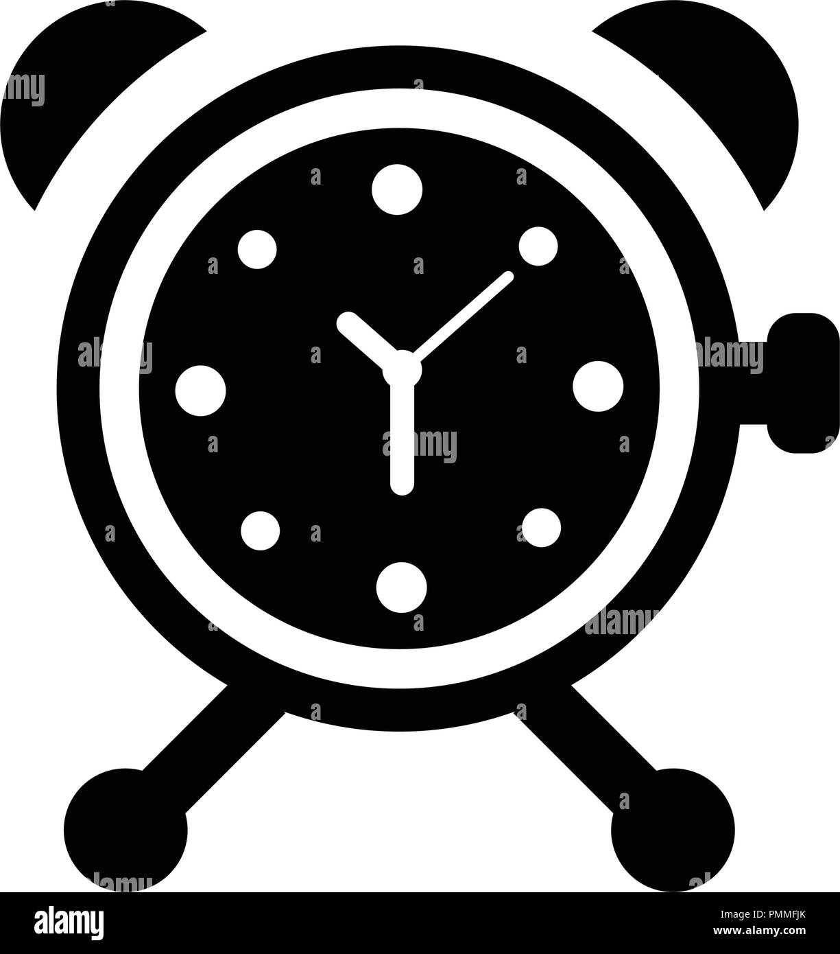 Alarm Clock Icon Alarm watch vector black Stock Vector Image & Art