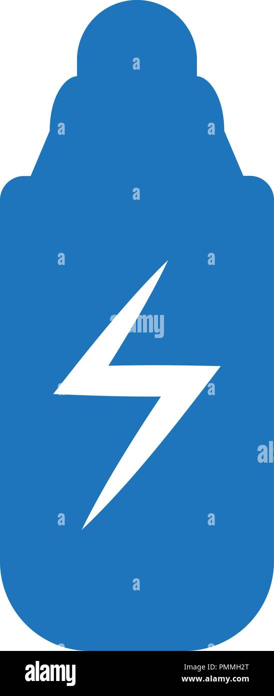 Energy Drink Bottle Blue Stock Vector