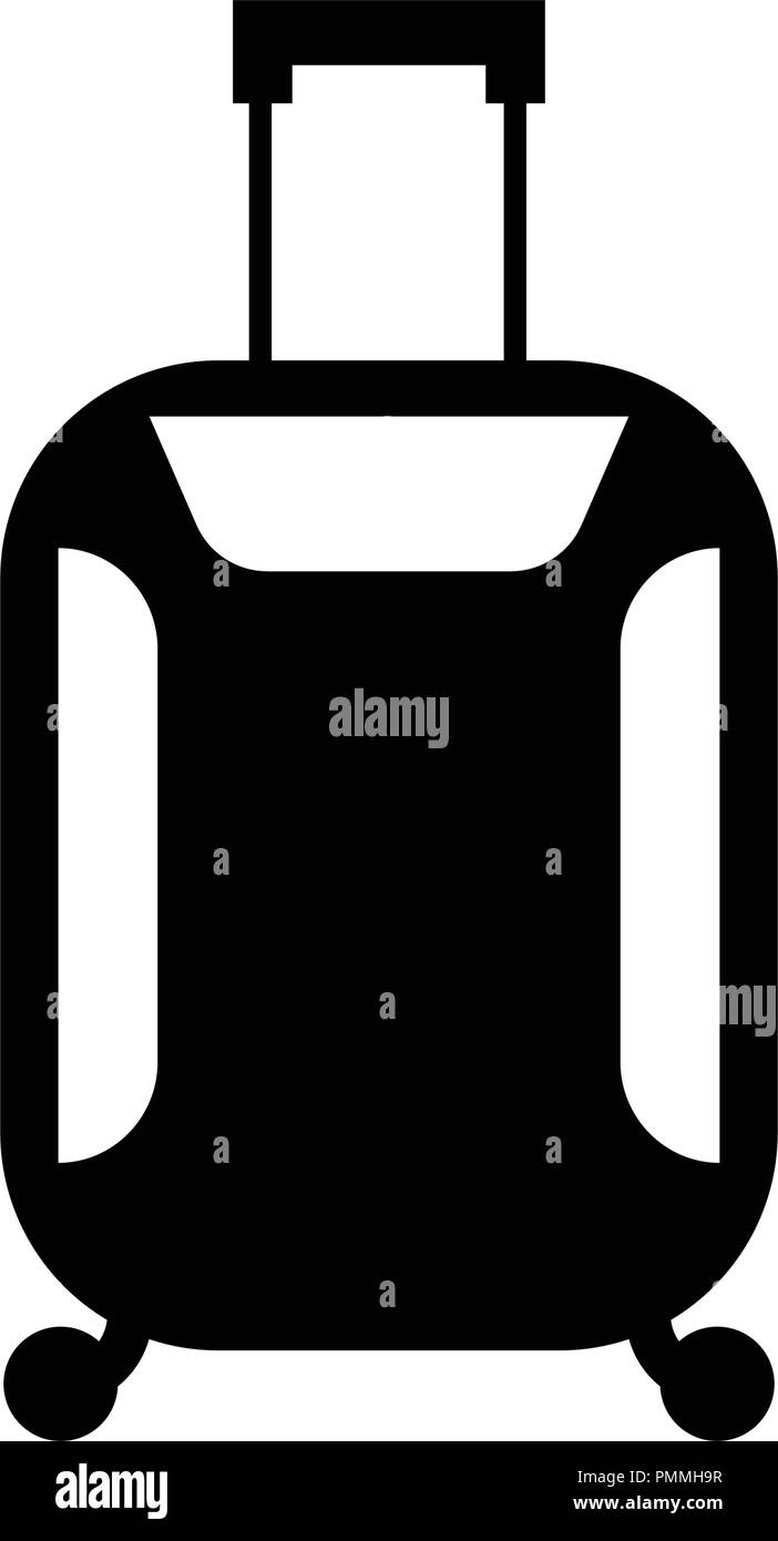 Travel bag icon luggage bag vector black Stock Vector Image & Art Alamy
