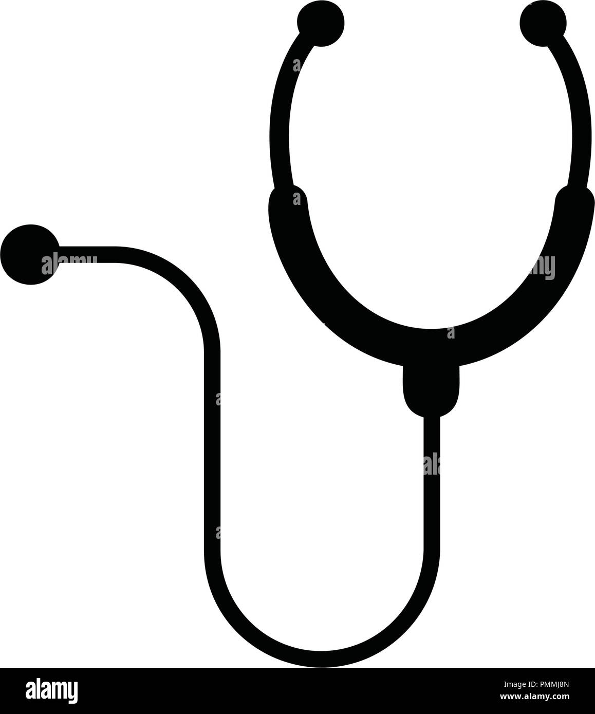 Stethoscope Icon Black Stock Vector Image & Art Alamy