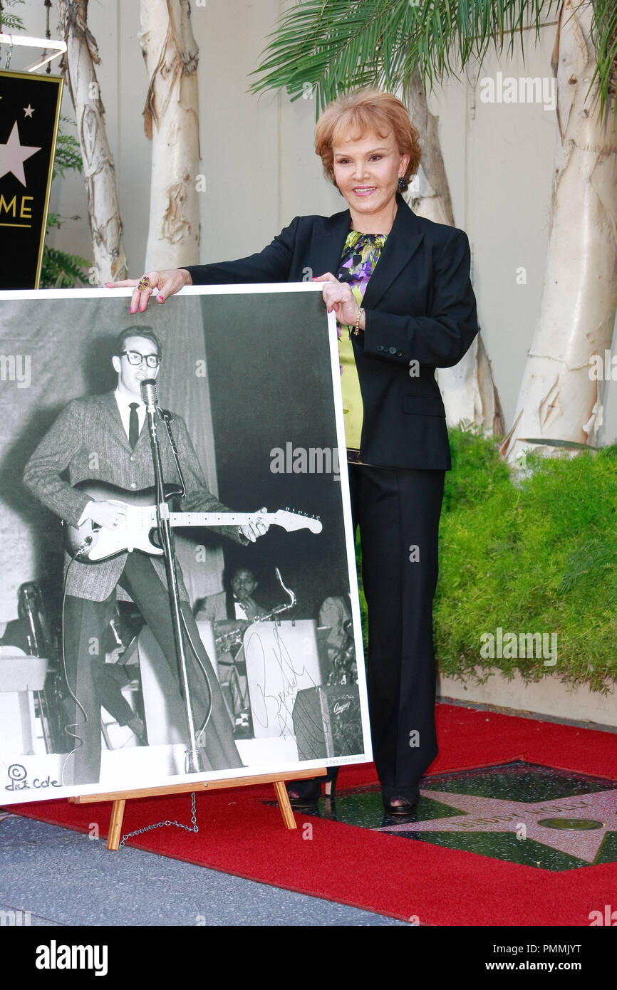 Maria Elena Holly at the Hollywood Chamber of Commerce ceremony to posthumously honor her late husband Buddy Holly with a star on the Hollywood Walk of Fame in Hollywood, CA, September 7, 2011. Photo by Joe Martinez / PictureLux Stock Photo