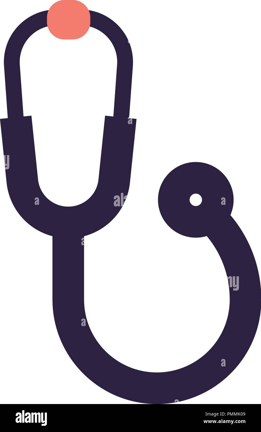 Medical stethoscope icon in linear colorful flat style Stock Vector ...