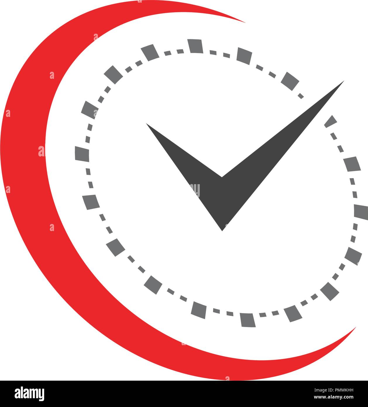 clock icon vector flat illustration design template Stock Vector Image ...