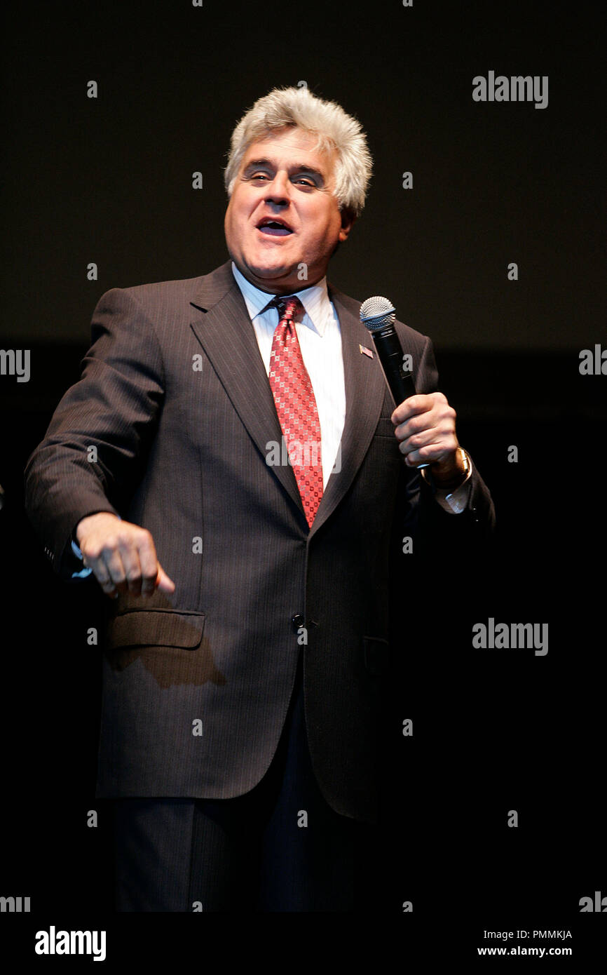 Jay Leno performs his stand up comedy show at the Seminole Hard Rock Hotel and Casino in Hollywood, Florida on October 25, 2006. Stock Photo