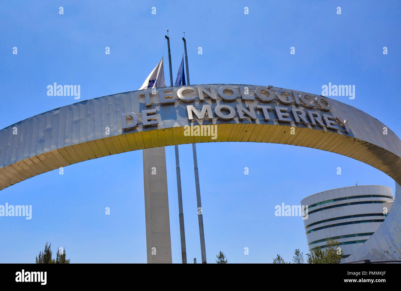 Puebla, Mexico-April 14, 2018: Monterrey Institute of Technology (Tecnologico de Monterrey) and Higher Education, Puebla Campus Stock Photo