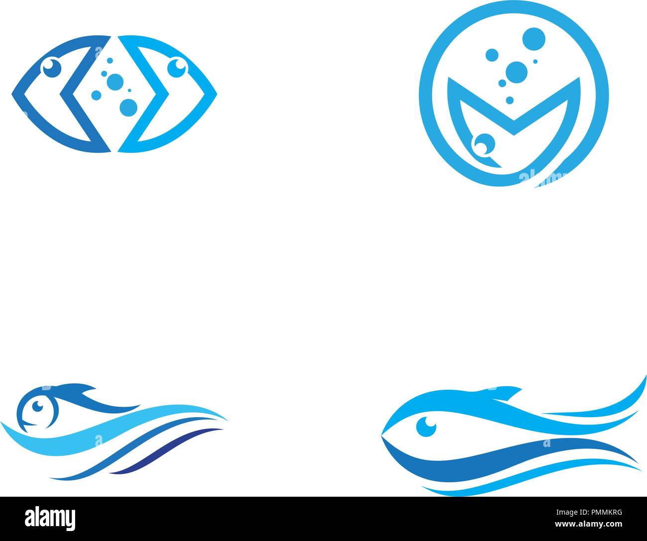 Fish logo template Creative vector icon symbol Stock Vector Image & Art ...
