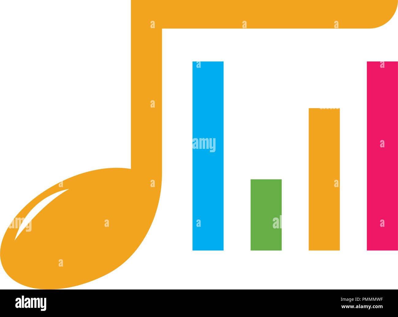 Music note Icon Vector illustration design Stock Vector Image & Art - Alamy